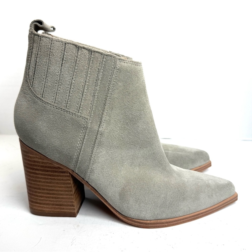 NWOT Marc Fisher Alva Suede Ankle Bootie‎ Gray Women’s Size 9.5